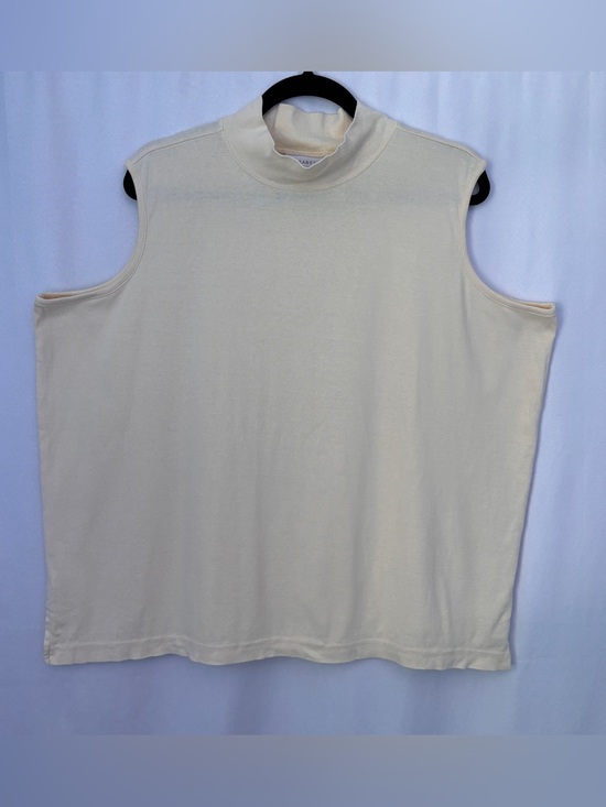 Liz Claiborne Tops - Liz Claiborne Sleeveless Mock Neck Top - Butter Yellow, Subtle, Nautical, Pastel